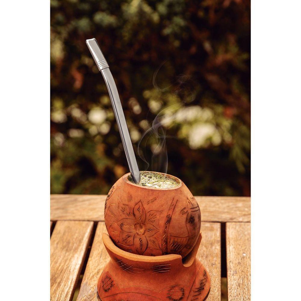 Bomba De Chimarrão Tramontina Ilex Em Aço Inox Liso Com Rosca 23 Cm Tramontina - 2