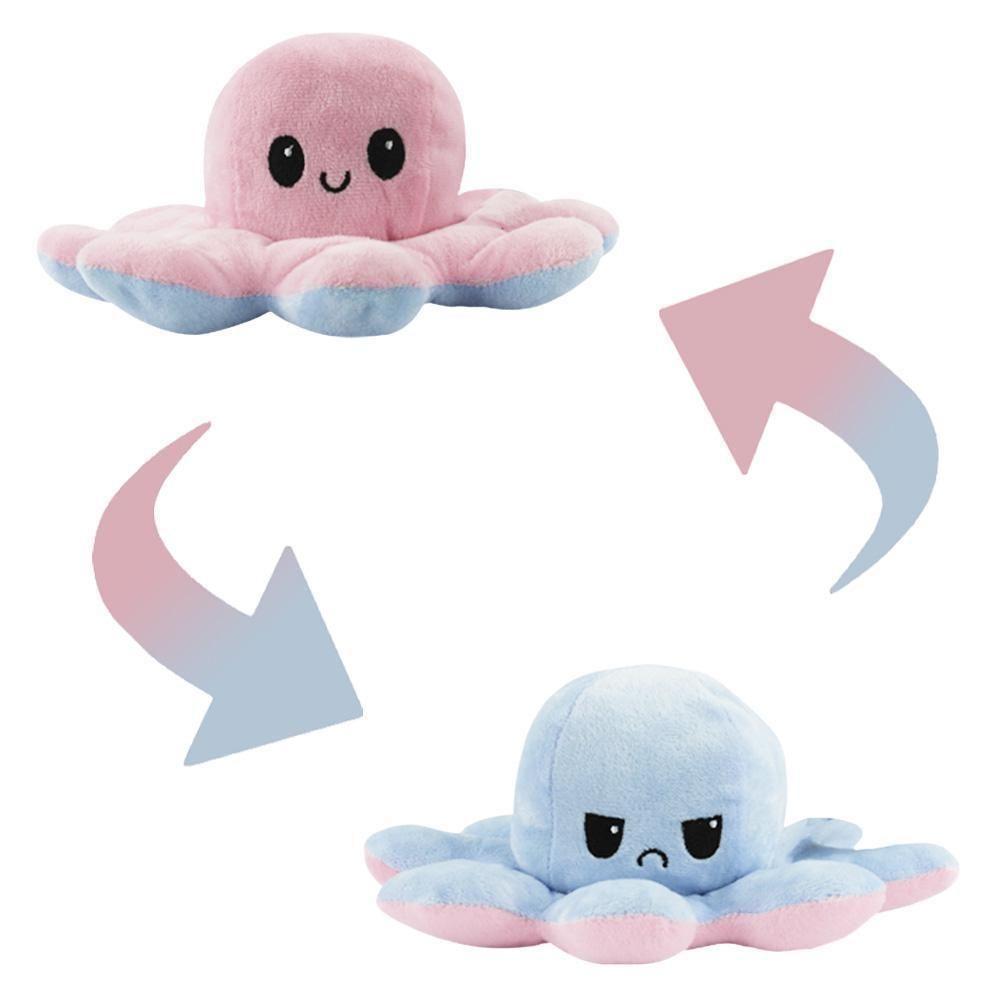 Polvo Reversível Humor Tiktok Pelúcia Dupla Face E Emoções - 1