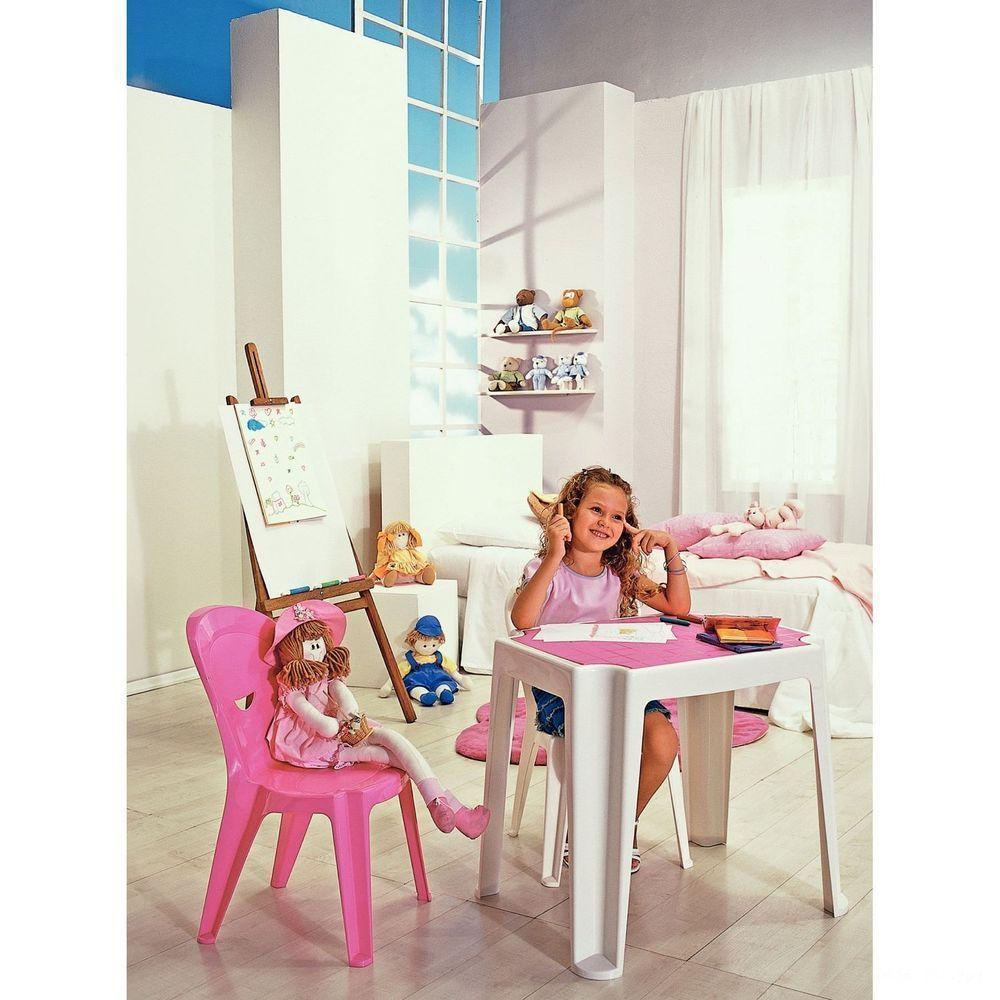 Mesa Tramontina Infantil Versa Em Polipropileno Branco E Rosa - 2