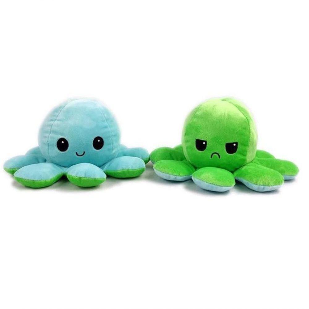 Pelúcia Polvo Humor Bipolar Reversível Azul E Verde - 1