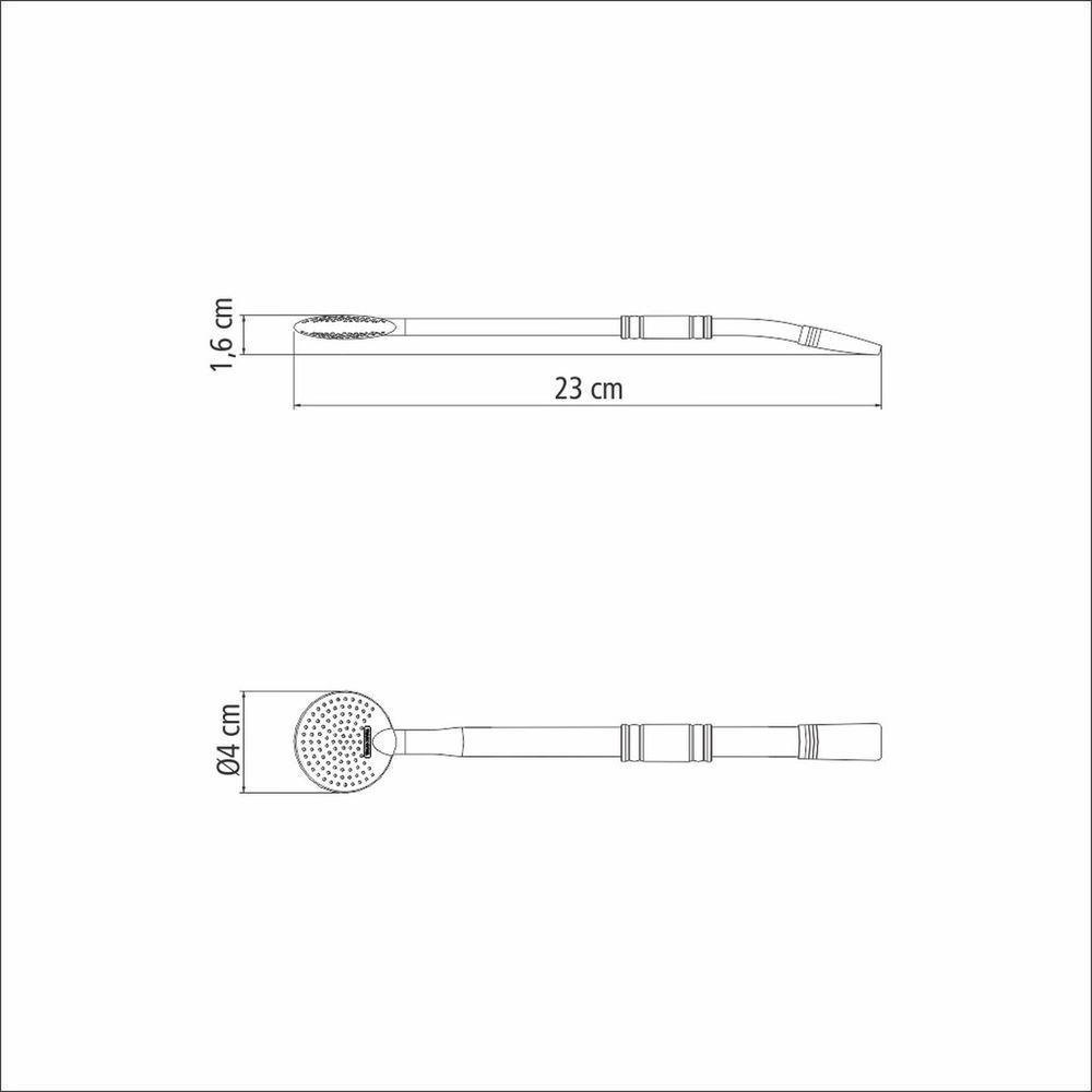 Bomba De Chimarrão Tramontina Ilex Em Aço Inox 23 Cm Sem Rosca Tramontina - 5