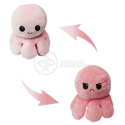 Polvo Reversível Feliz E Bravo 2 Em 1 Macio Pink E Rosa