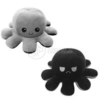 Polvo Reversível Feliz E Bravo 2 Em 1 Macio Preto E Cinza - 8