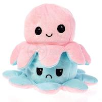 Polvo Reversível Feliz E Bravo 2 Em 1 Macio Rosa E Azul - 11