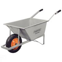 Carrinho De Mão Extraforte Com Caçamba Reforçada Metálica Cinza 80 L, Braço Metálico E Pn - 1