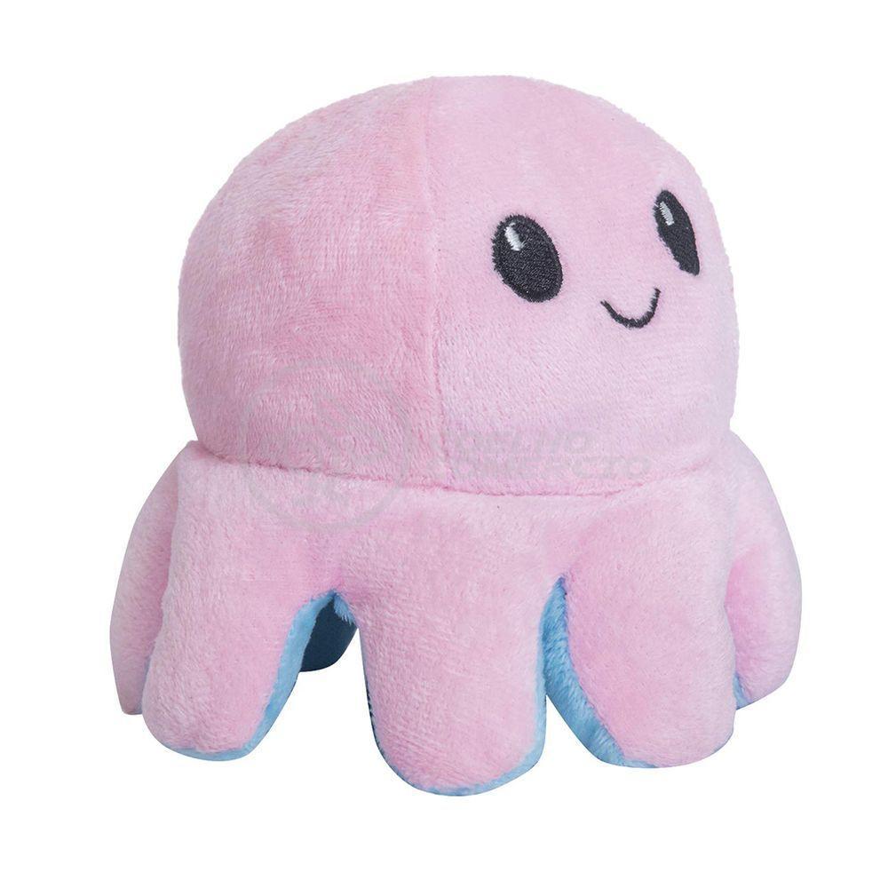 Polvo Reversível De Pelúcia 2 Em 1 Tiktok Rosa E Azul - 1