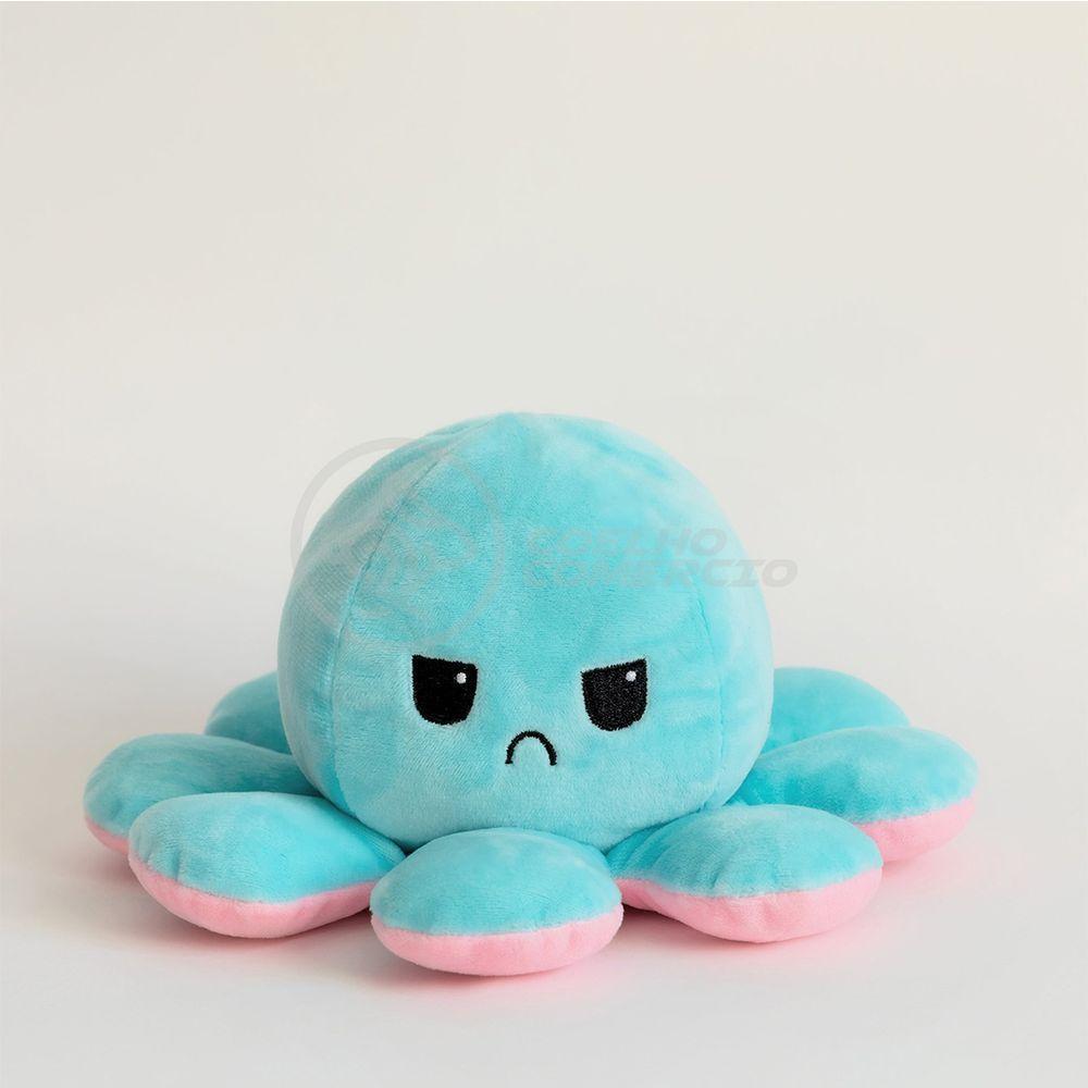 Polvo Reversível De Pelúcia 2 Em 1 Tiktok Rosa E Azul - 9