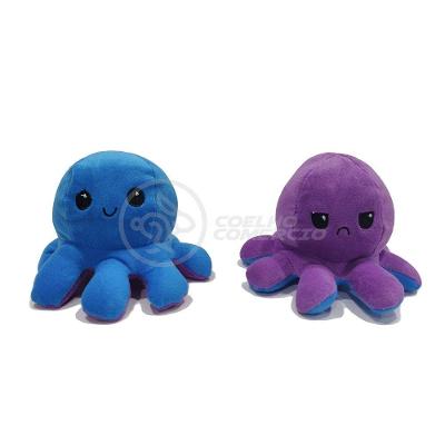 Polvo Reversível Feliz E Bravo 2 Em 1 Macio Azul E Roxo