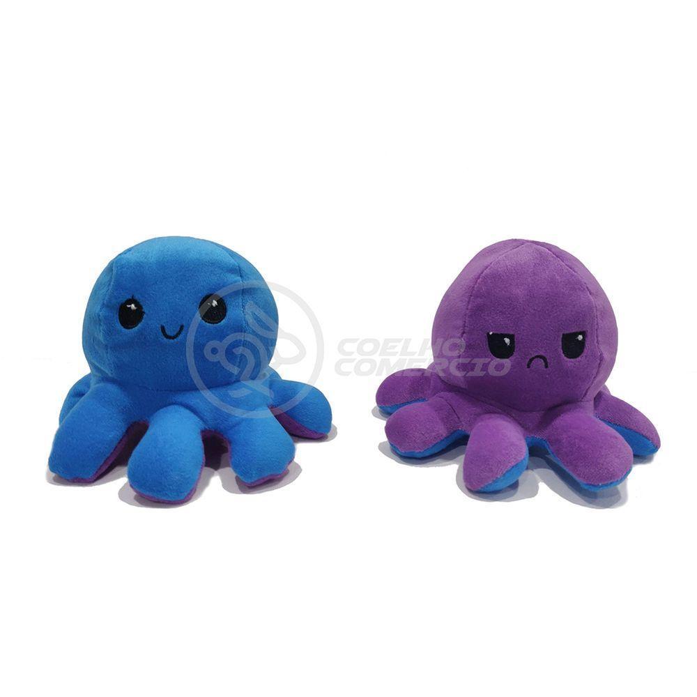 Polvo Reversível Feliz E Bravo 2 Em 1 Macio Azul E Roxo - 5