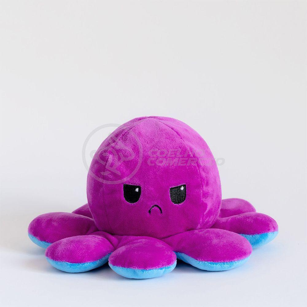 Polvo Reversível De Pelúcia 2 Em 1 Tiktok Azul E Roxo - 4