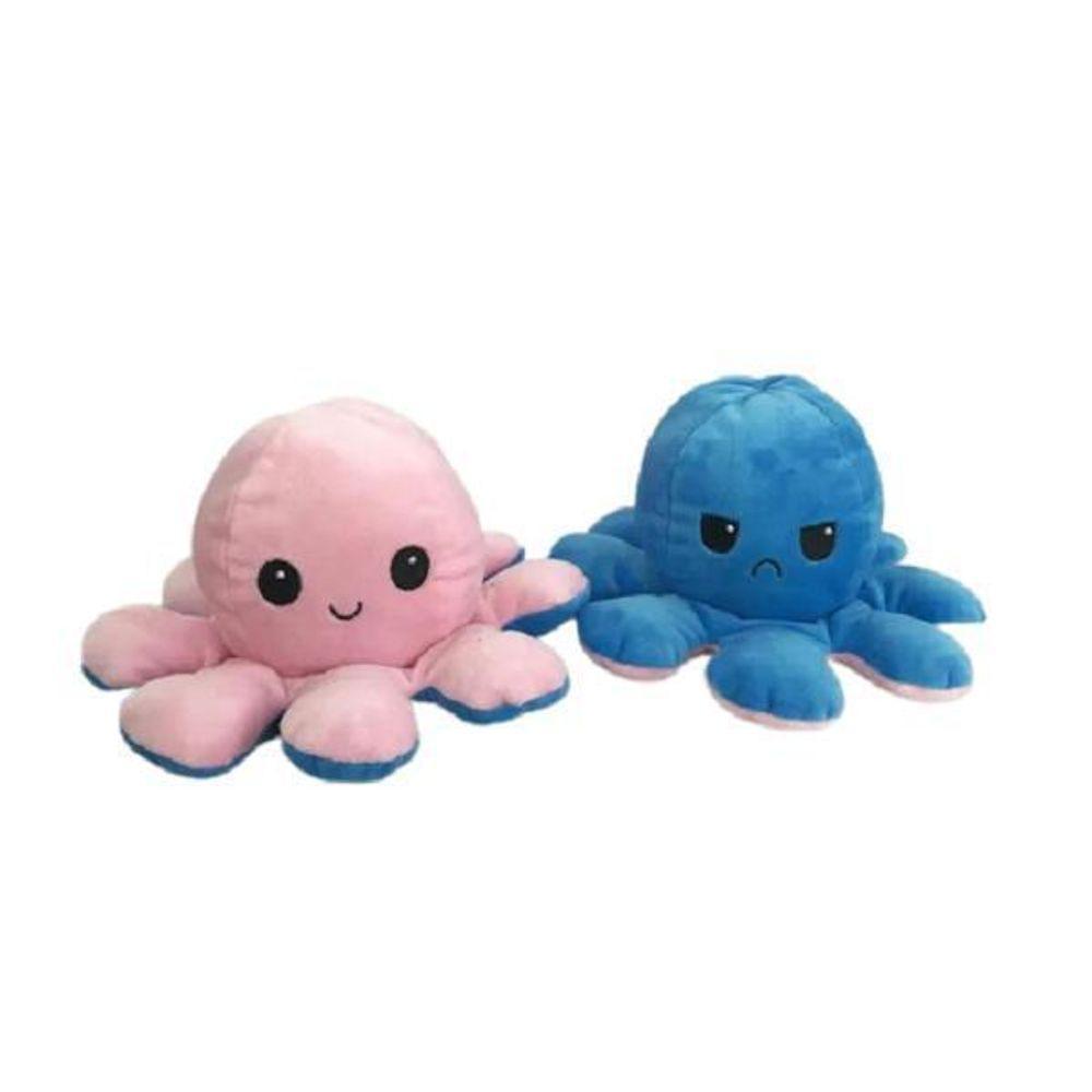 Polvo Brilha No Escuro Pelúcia Reversível Feliz Bravo - 1