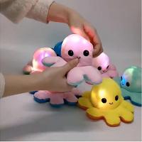 Polvo Brilha No Escuro Pelúcia Reversível Feliz Bravo - 3