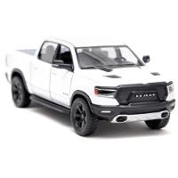 Veiculo Miniatura Dodge Ram 1500 Branco 12Cm Escala 1/46 - 1