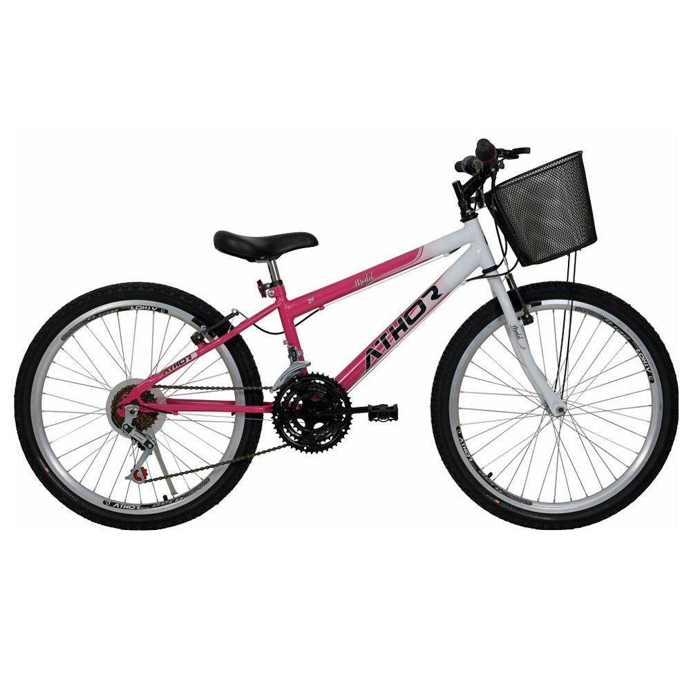 Bicicleta Model Aro 24 18 Marchas Athor Rosa - 1