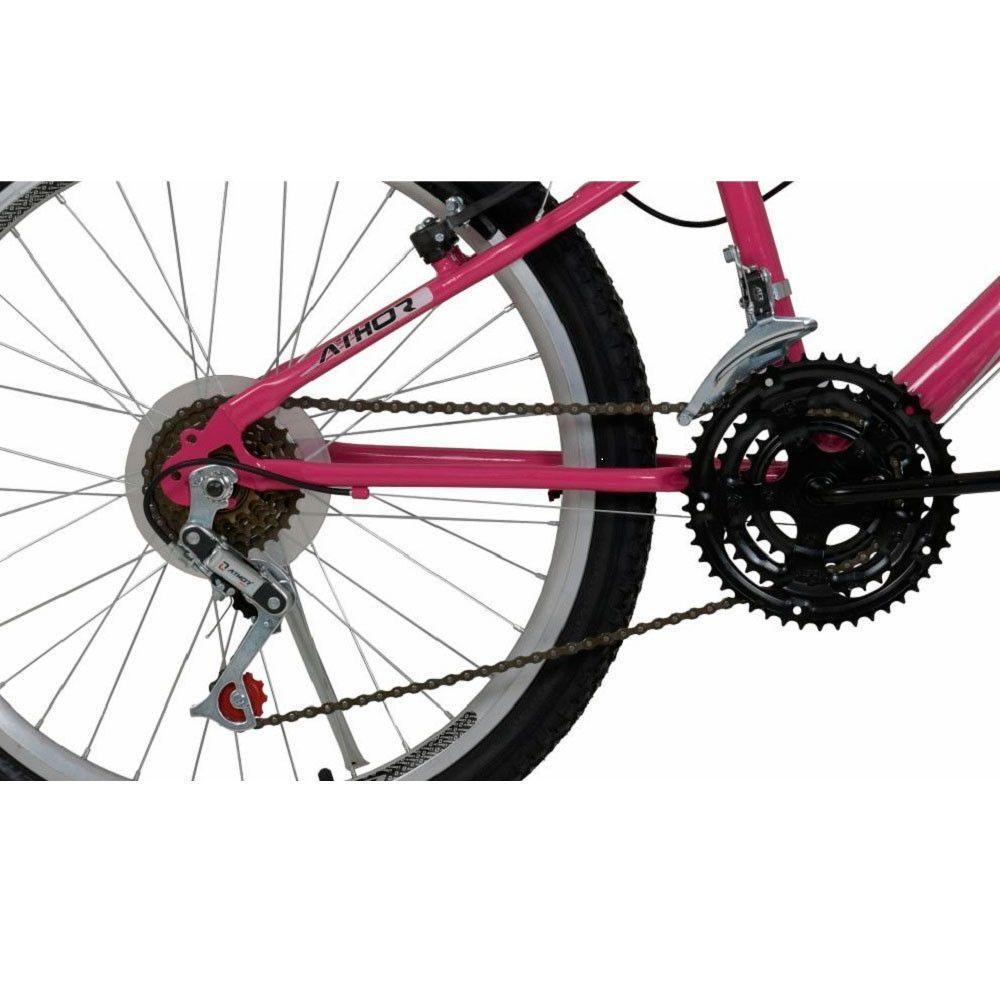 Bicicleta Model Aro 24 18 Marchas Athor Rosa - 2