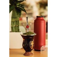 Bomba De Chimarrão Tramontina Ilex Em Aço Inox Com Rosca E Pedra ágata Vermelha 25 Cm Tramontina - 3