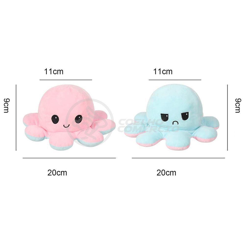 Polvo Reversível Feliz E Bravo 2 Em 1 Macio Rosa E Azul - 5