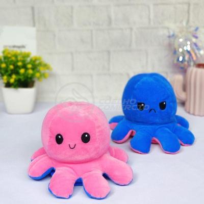 Polvo Reversível Feliz E Bravo 2 Em 1 Macio Rosa E Azul