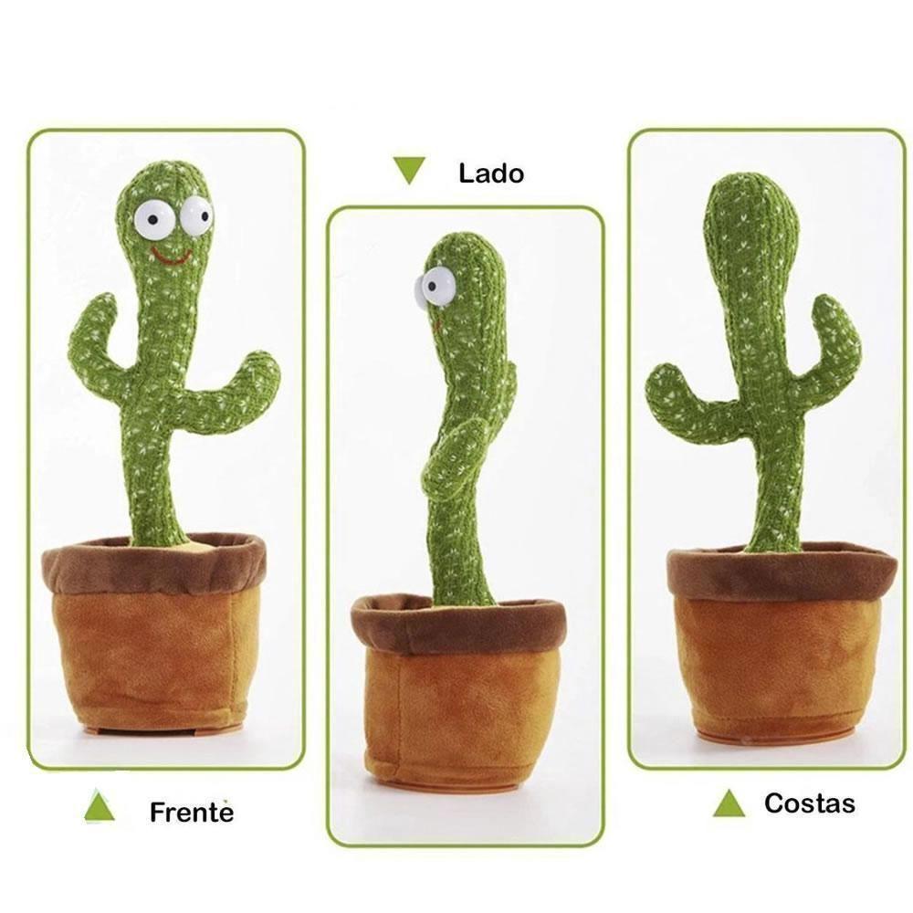 Cactos Pelúcia Dançante + Pop-It Fidget Toy Bolha Empurre - 7