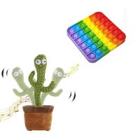 Cactos Pelúcia Dançante + Pop-It Fidget Toy Bolha Empurre - 2