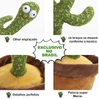 Cactos Pelúcia Dançante + Pop-It Fidget Toy Bolha Empurre - 6