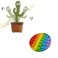 Cactos Pelúcia Dançante + Pop-It Fidget Toy Bolha Empurre - 9
