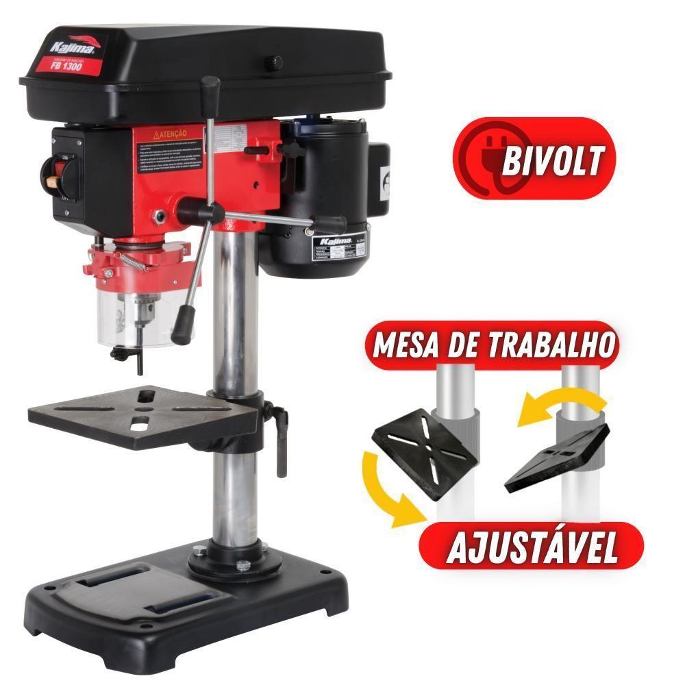 Furador De Bancada Kajima Fb1300 Bivolt 5 Velocidades 1/3hp - 2