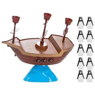 Brinquedo Navio Barco Equilibrista Pinguins Piratas
