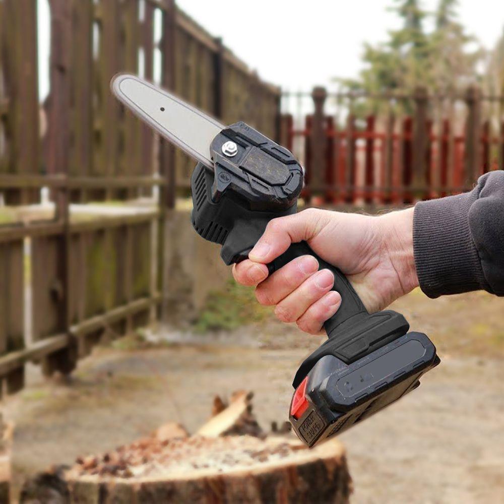 Mini Serra Eletrica 24v Sem Fio Portatil De Mao Motoserra - 8