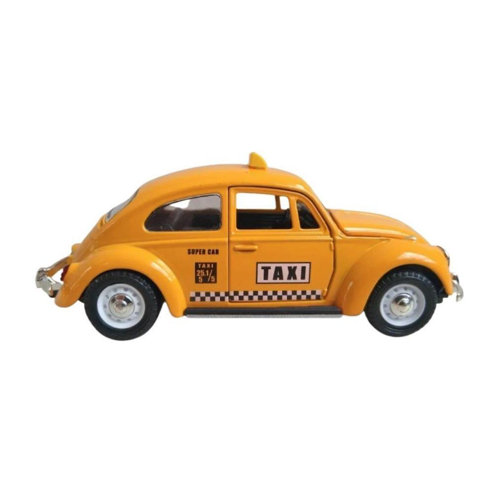 Netcar Metal Fusca Com Fricção Taxi Amarelo 1/32 - Net Toy - 1