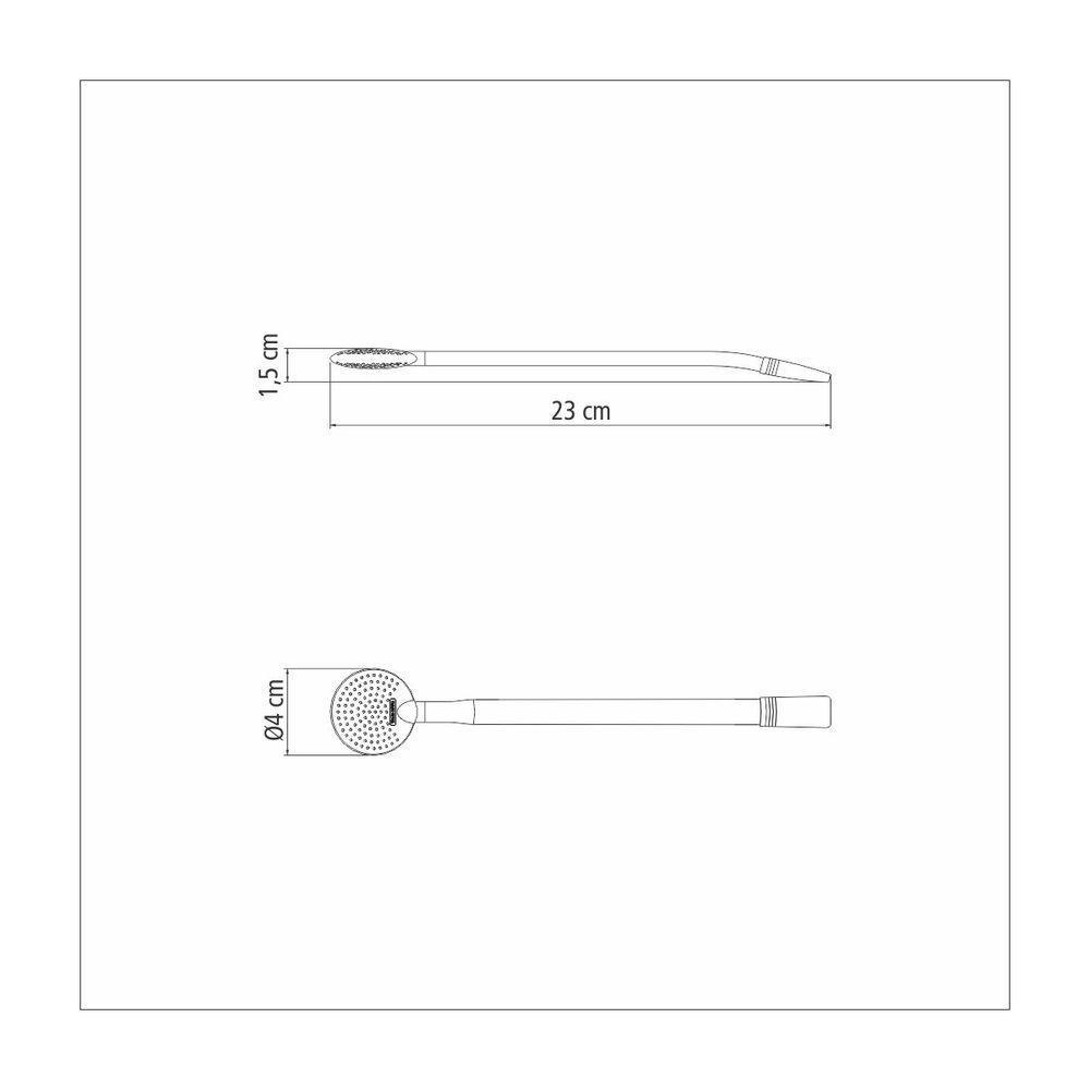 Bomba De Chimarrão Tramontina Ilex Liso Com Rosca 23 Cm - 2