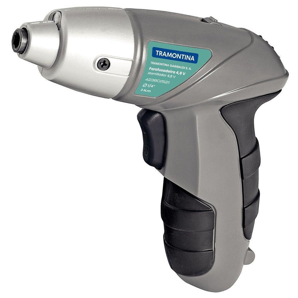 Parafusadeira 1/4" 21 Peças Tramontina Para Uso Doméstico A Bateria Ni-cd 4,8 V Tramontina - 1