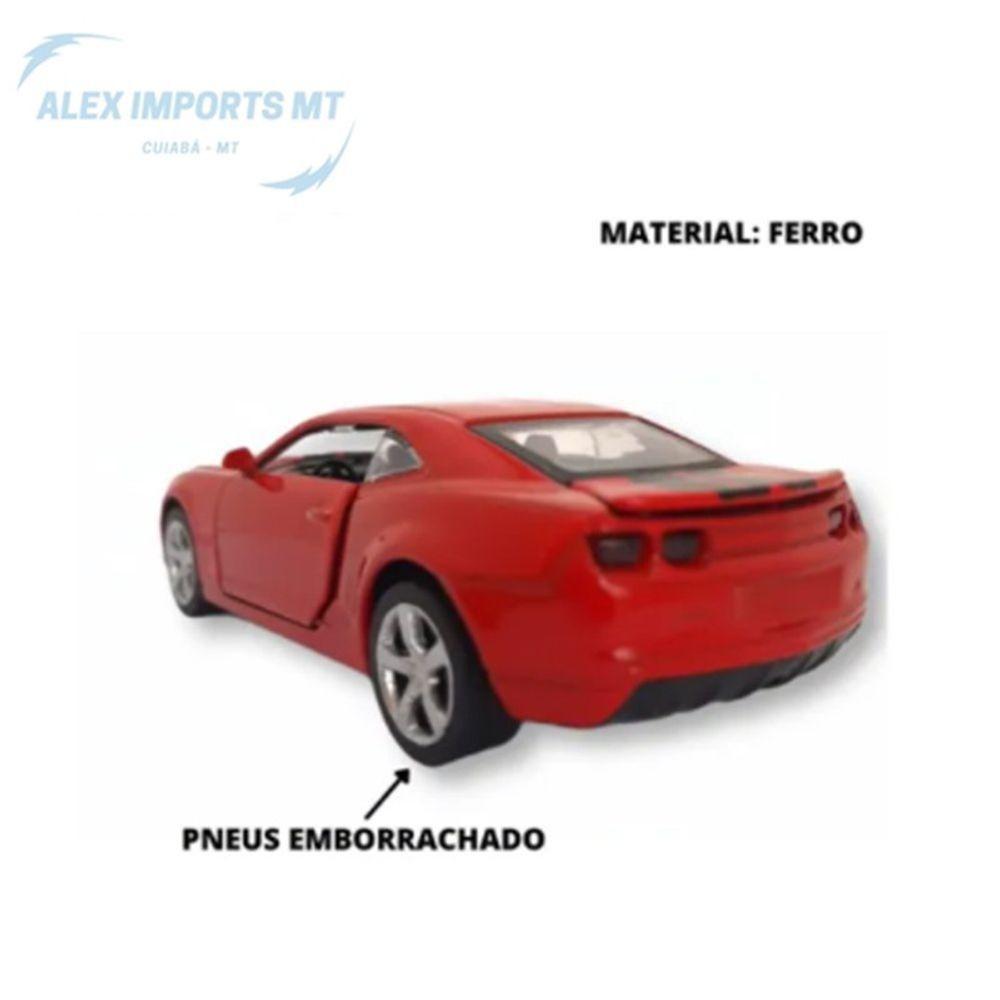 Carro De Ferro Camaro Miniatura Abre Capô Pneus De Borracha - 3