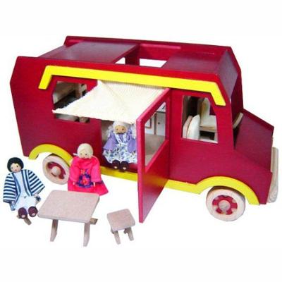 Trailer Com Acessórios - Madeira - Vermelho - Bohney