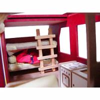 Trailer Com Acessórios - Madeira - Vermelho - Bohney - 2