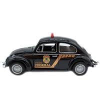 Miniatura Carro Antigo Fusca Policia Miniatura Ferro Metal - 1