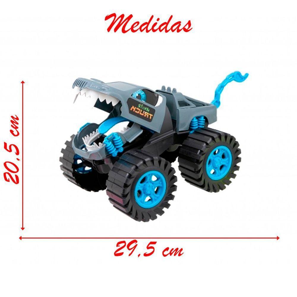 Brinquedo Monster Truck Wolf Carrinho Miniatura Picape Fricção 29,5cm - 2