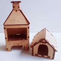 Casa Casinha Para Boneca Polly Lol - Com Varanda - 60 Cm - Com Móveis - Kits E Gifts - 2