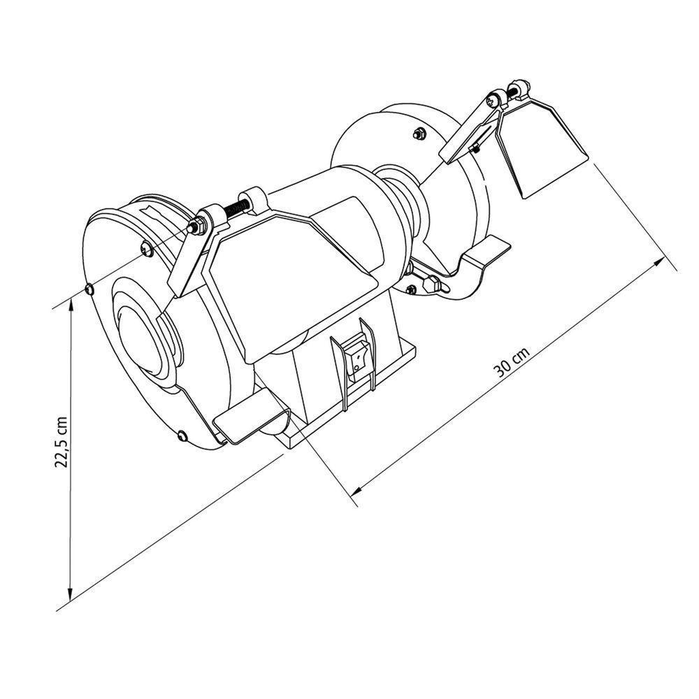 Moto Esmeril 260 W 5" Tramontina Para Uso Profissional Bivolt Tramontina - 8