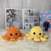 Polvo Reversível De Pelúcia 2 Em 1 Tiktok Laranja E Amarelo - 7