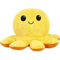 Polvo Reversível De Pelúcia 2 Em 1 Tiktok Laranja E Amarelo - 10