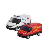 Kit Brinquedo Furgão Van Resgate Bombeiro Ambulância Iveco - 1