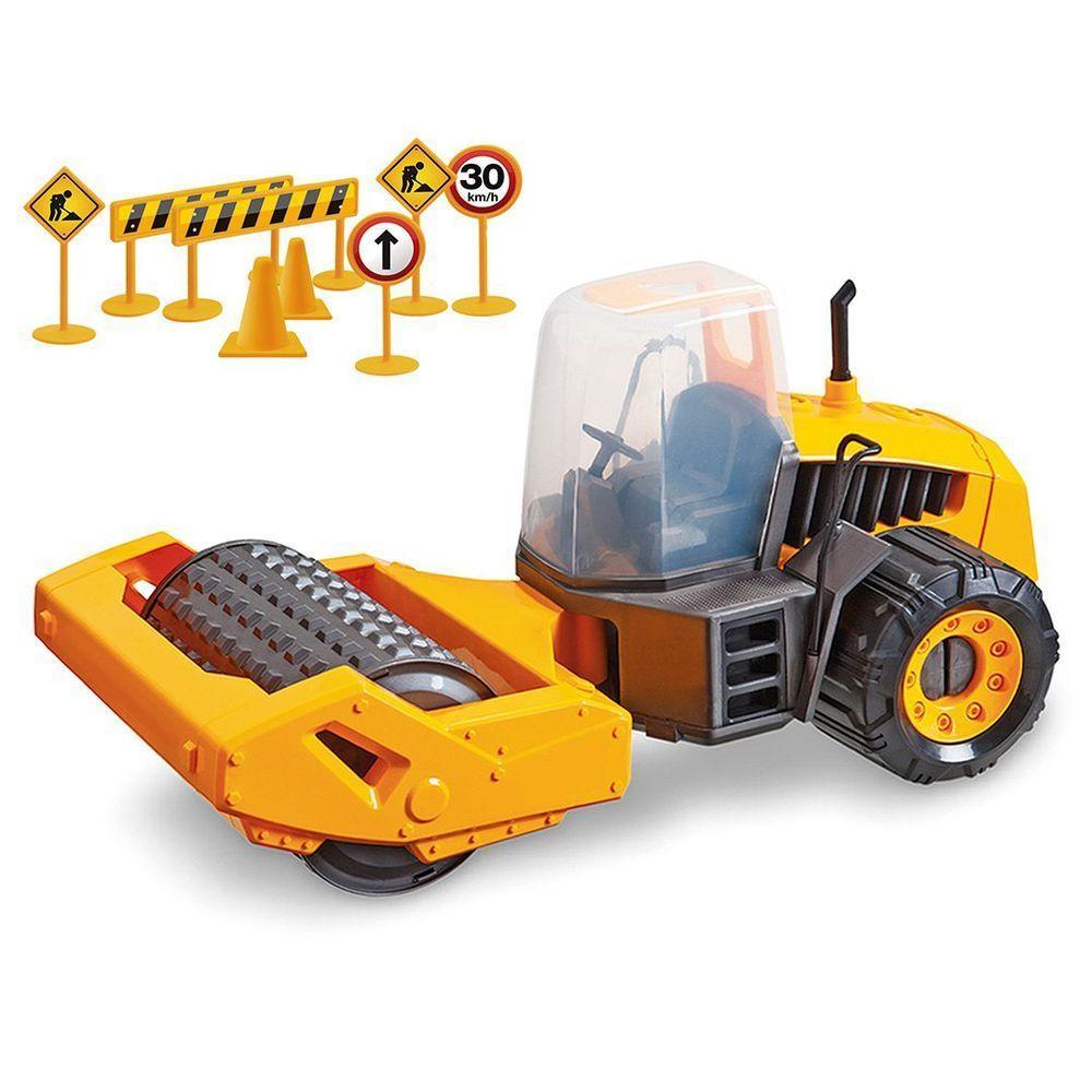 Brinquedo Trator Articulável Sx Compactor Construction Machine Máquina De Construção - 1