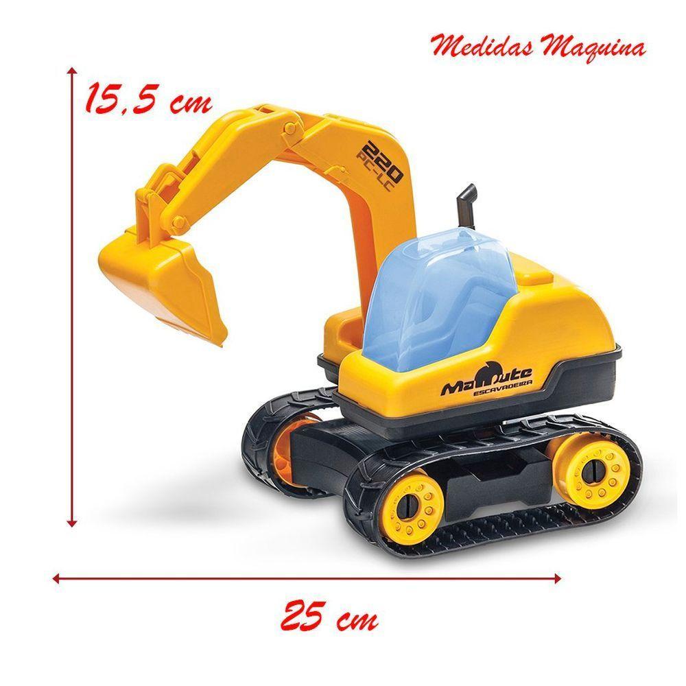 Brinquedo Trator Escavadeira Articulável Coleção Mamute Pc - 2