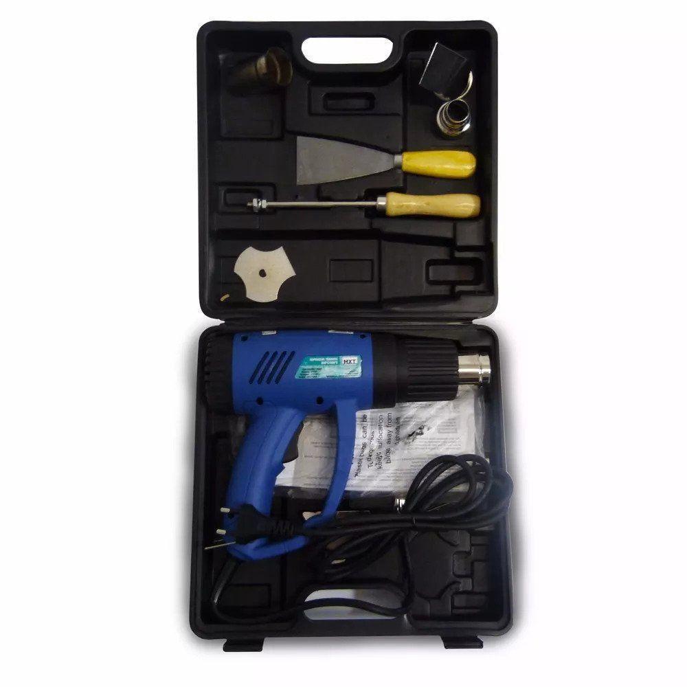 Soprador Térmico Pistola Ar Quente 110V 1600W + Maleta Mxt - 5