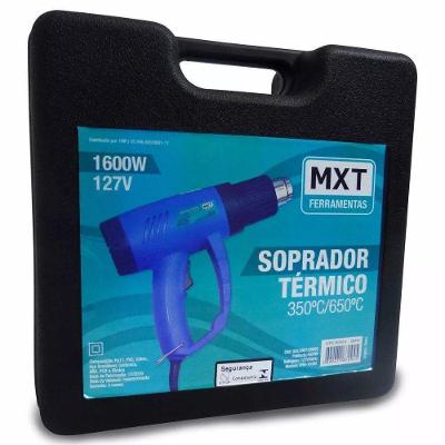 Soprador Térmico Pistola Ar Quente 110V 1600W + Maleta Mxt