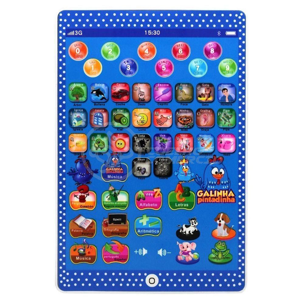 Tablet Infantil Galinha Pintadinha Multifunções Educativo - 7