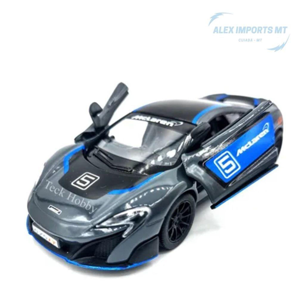 Miniatura Carro Mclaren 675lt Ferro Fricção Pneu De Borracha - 3