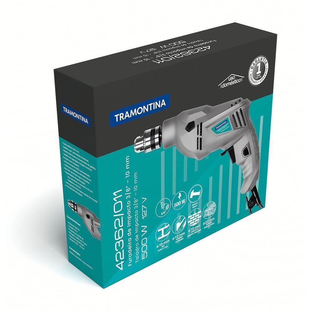 Furadeira De Impacto Tramontina 500 W 220 V 3/8" Com Sistema De Reversão De Rotação 220v - 2