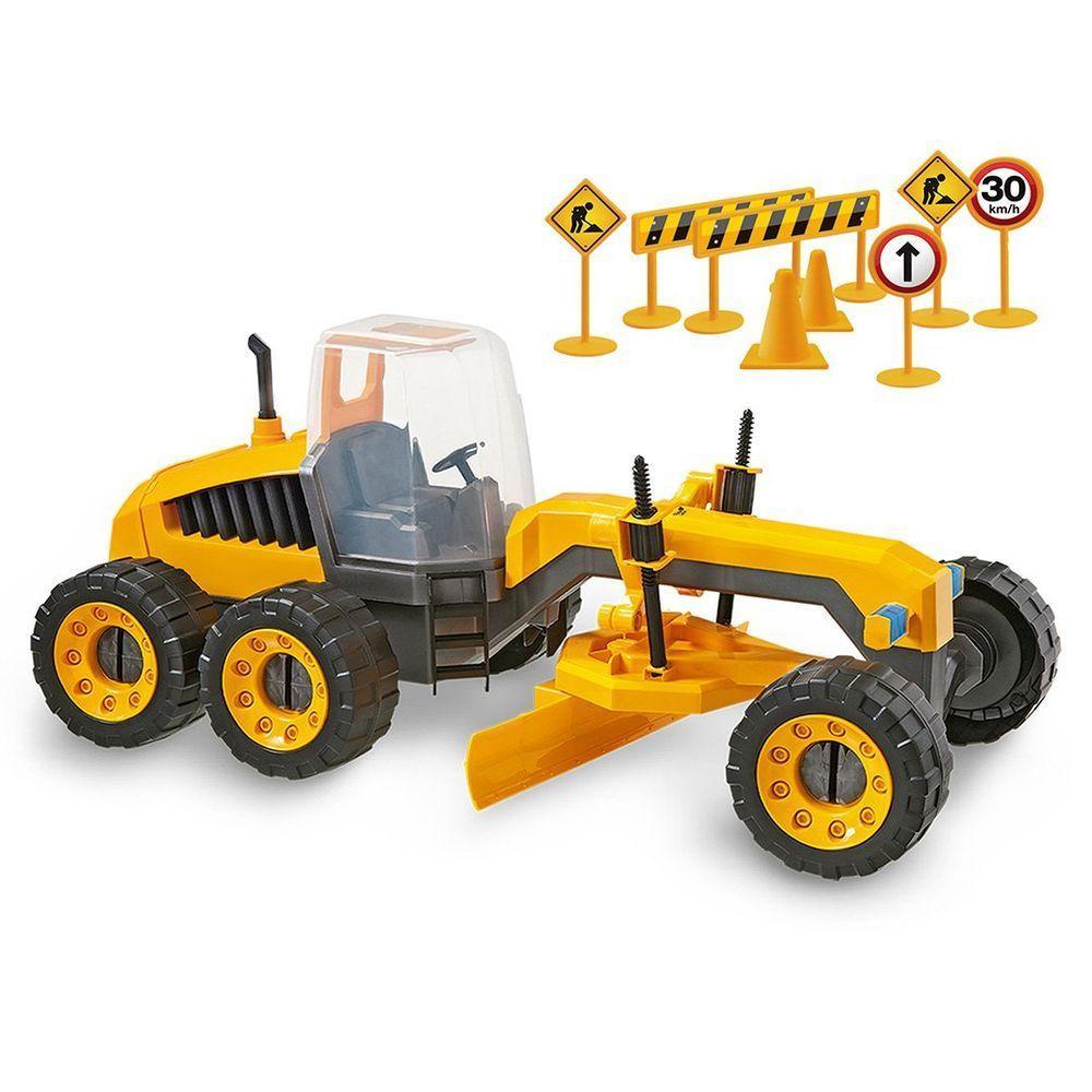 Brinquedo Trator Articulável Motoniveladora Construction Machine 115 Plainer - 1